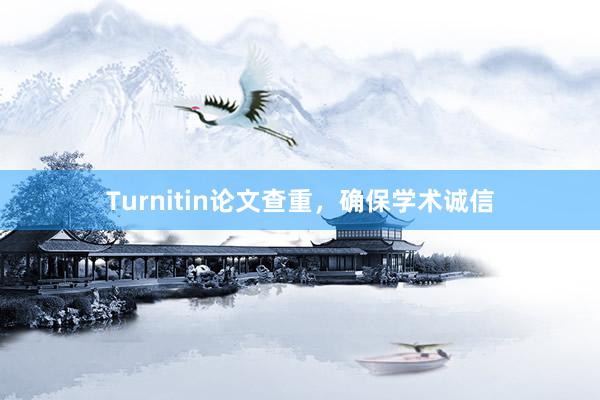 Turnitin论文查重,确保学术诚信