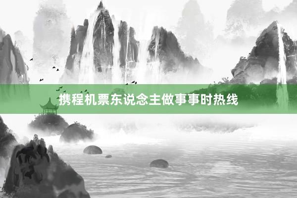 携程机票东说念主做事事时热线